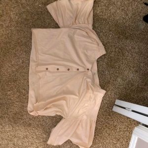 Nude, loose button up